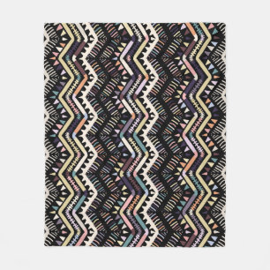 Ikat geometric folklore, tribal Aztec pattern. Fleece Blanket