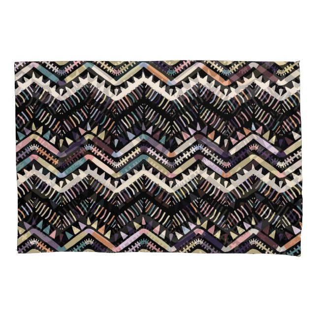 Ikat geometric folklore, tribal Aztec pattern. Pillowcase (Front)