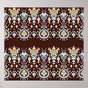 Ikat Inspiration: Oriental Elegance Poster