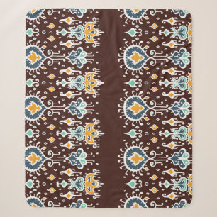 Ikat Inspiration: Oriental Elegance Sherpa Blanket