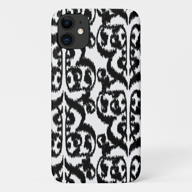 Ikat Moorish Damask - black and white Case-Mate iPhone Case (Back)