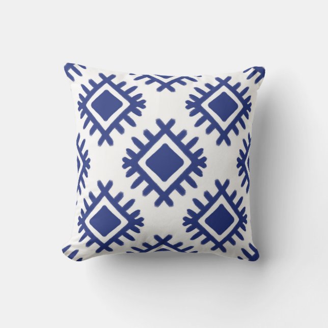 Ikat pattern Ethnic textile tribal American Americ Cushion (Front)