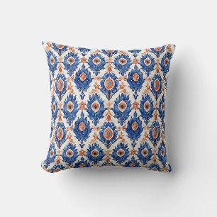 Ikat Pattern Fabric Cushion