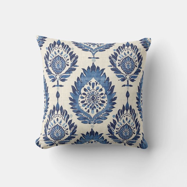 Ikat Pattern Fabric Cushion (Front)
