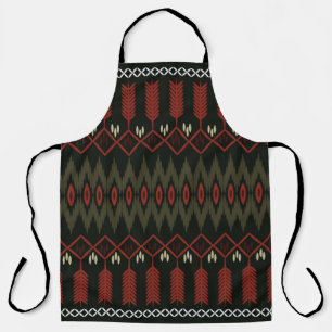 Ikat Pattern: Geometric Ethnic Ornament Apron