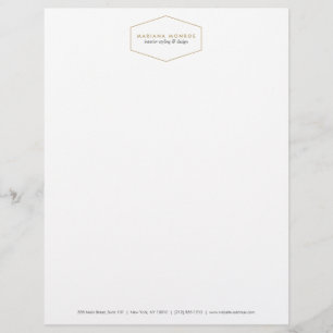 Ikat Pattern in Grey/White Designer Letterhead Template