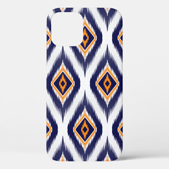 Ikat pattern textile fabric ethnic tribal motif ma Case-Mate iPhone case (Back)