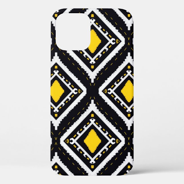 Ikat patterns ethnic tribal textile American Afric Case-Mate iPhone Case (Back)