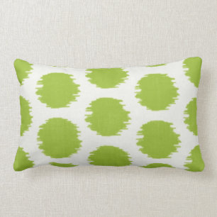Ikat Scratch Dot, Celery Lumbar Cushion
