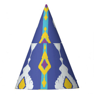 Ikat, seamless ethnic pattern. party hat