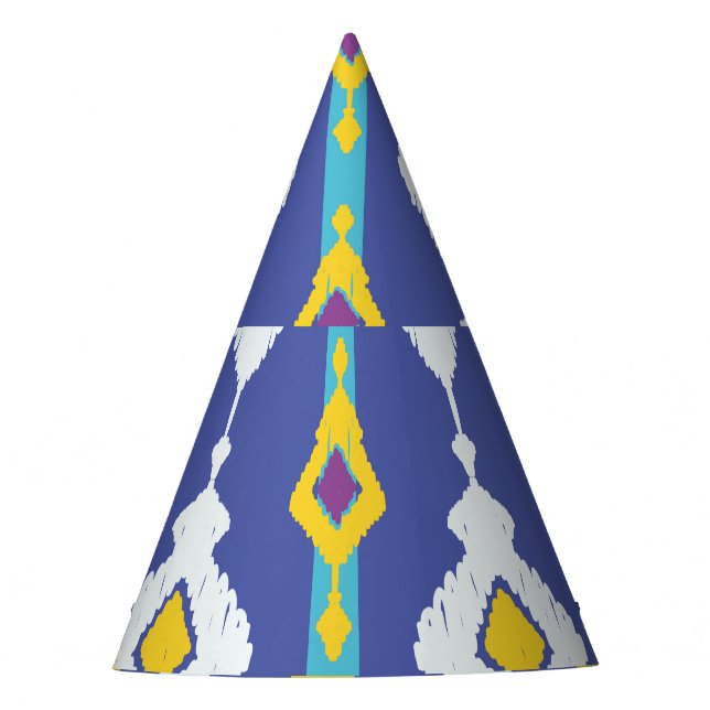 Ikat, seamless ethnic pattern. party hat (Front)