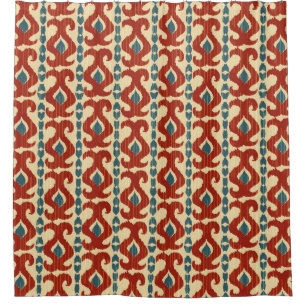 Ikat seamless pattern shower curtain