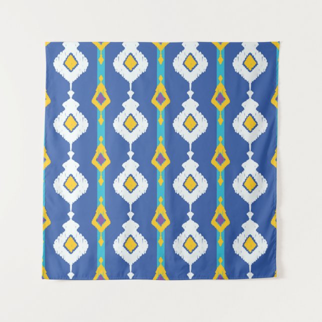 Ikat seamless pattern  tapestry (Front)