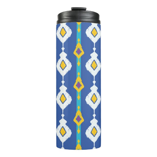 Ikat seamless pattern  thermal tumbler (Front)