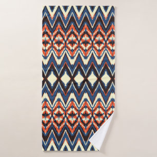 Ikat seamless pattern. tie dye shibori print with bath towel