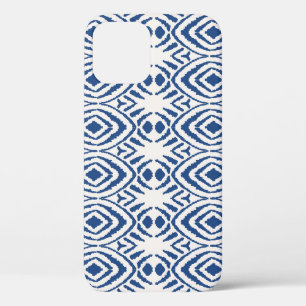 Ikat seamless pattern. Vintage tie dye shibori pri iPhone 12 Case