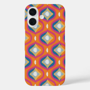Ikat Series Ogee Blue-Orange iPhone 16 Case