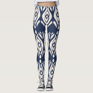 Ikat Shibori Print: Ethnic Watercolor Texture Leggings