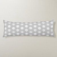 Ikat Snowflakes - Silver grey and white