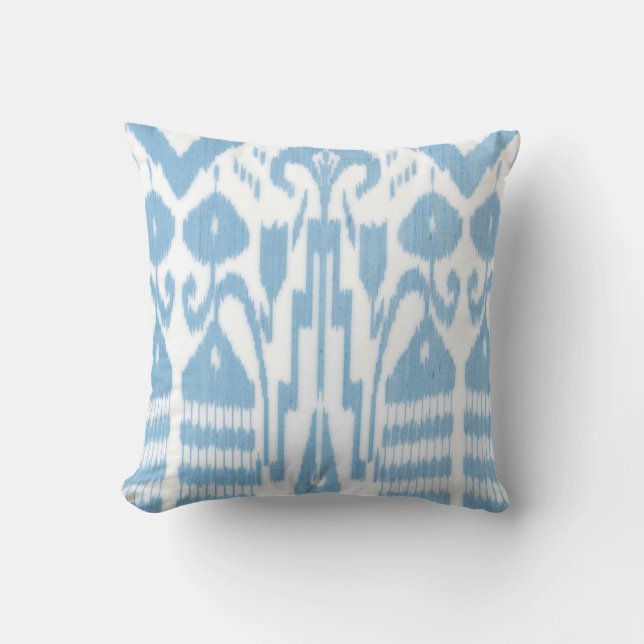 Ikat Square, Sky Cushion (Front)