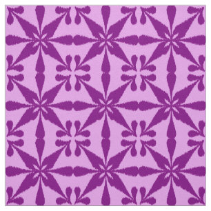 Ikat Star Pattern - Violet and Orchid Fabric