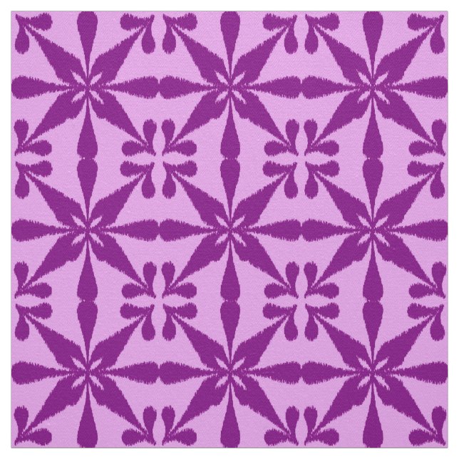 Ikat Star Pattern - Violet and Orchid Fabric (Swatch)