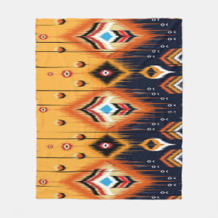 Ikat, tribal ethnic Aztec pattern. Fleece Blanket