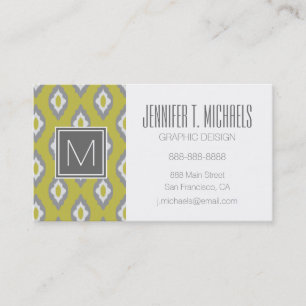 Ikat vintage pattern business card