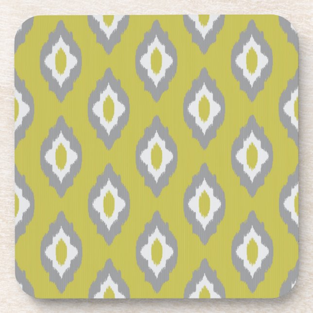 Ikat vintage pattern coaster (Front)