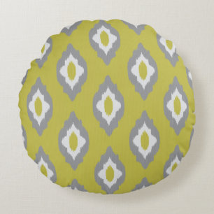 Ikat vintage pattern round cushion