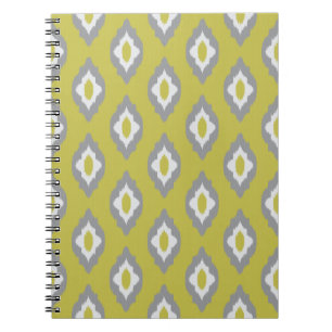 Ikat vintage pattern spiral notebook