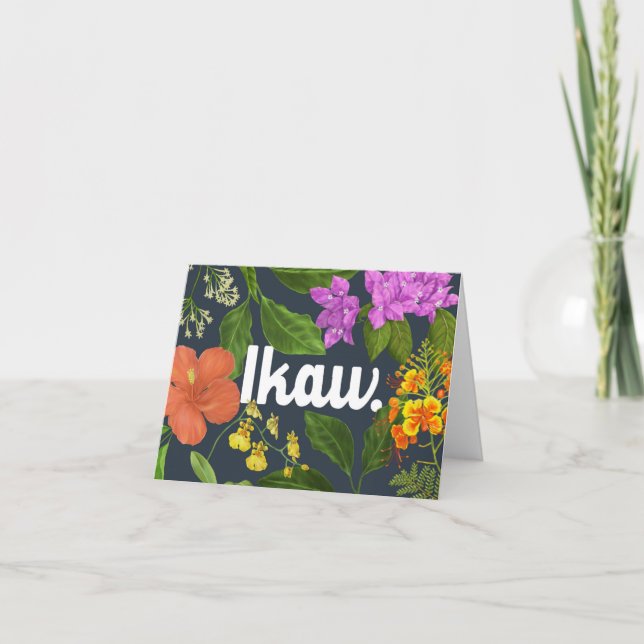 "Ikaw" (You) Philippine Flowers Card (Front)
