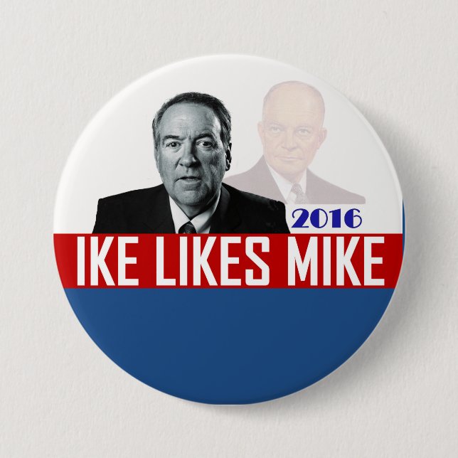 Ike Likes Mike 7.5 Cm Round Badge (Front)