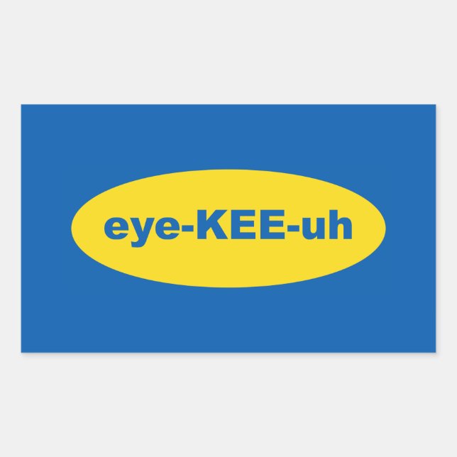 IKEA Logo Art Rectangular Sticker (Front)