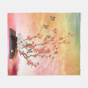 Ikebana display fleece blanket