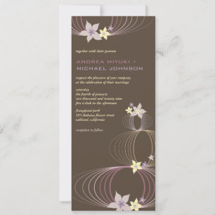 Ikebana Purple Frangipani Tropical Wedding Invite