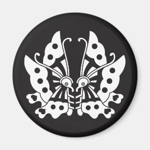 Ikeda facing butterflies magnet