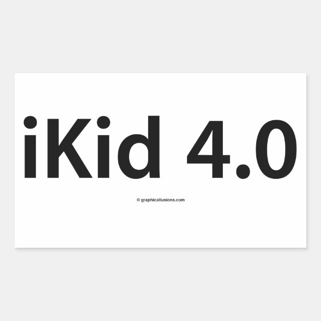 iKid 4.0 Rectangle Stickers (Front)
