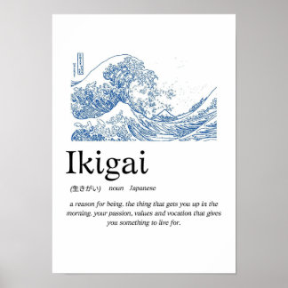 Ikigai Definition Wall Art – Japanese Meaning of L
