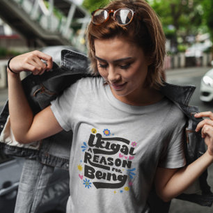 Ikigai Lettering And Flowers T-Shirt