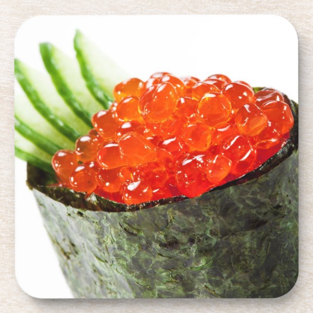 Ikura (Salmon Roe) Gunkan Maki Sushi Coaster (Front)