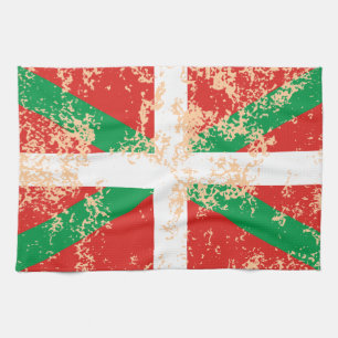 Ikurriña desgastada tea towel