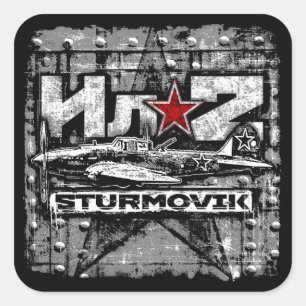 Il-2 Soviet ground attack aircraft Square Sticker