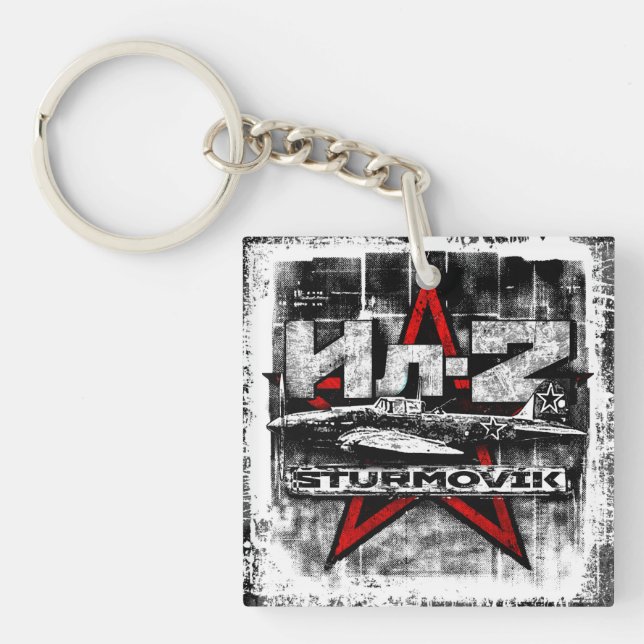 Il-2 Square (double-sided) Keychain (Front)