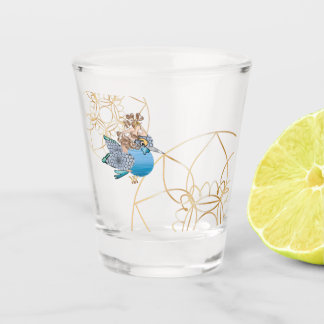 Il pesce che amava l' uccellino shot glass