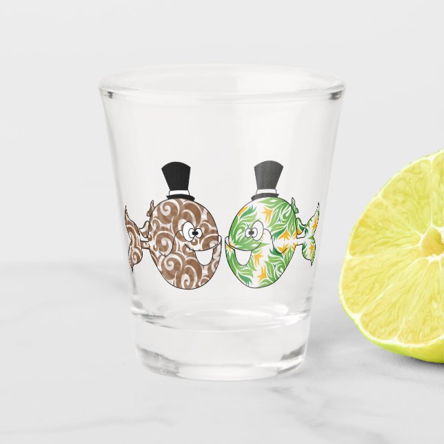Il pesce che amava l' uccellino shot glass (Front)