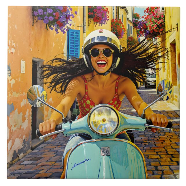  “Il riso del vento” (Laughter of the Wind) Tile (Front)