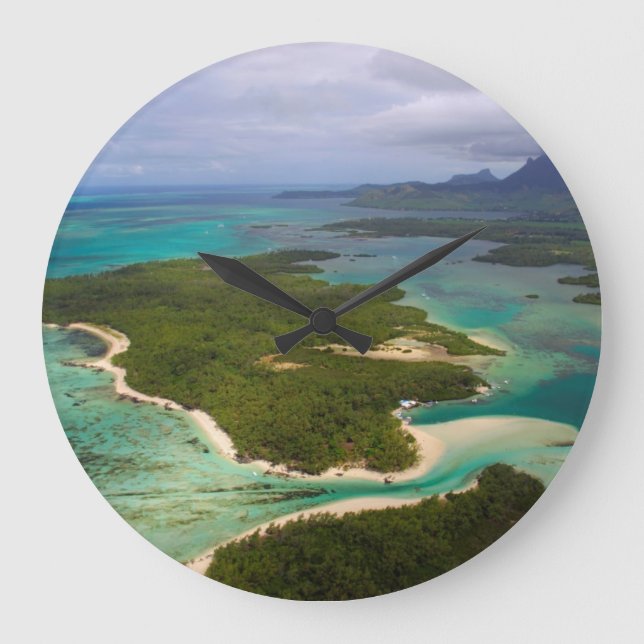 Ile Aux Cerfs, Mauritius Large Clock (Front)