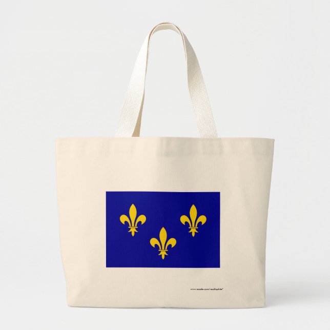 Île-de-France flag Large Tote Bag (Front)