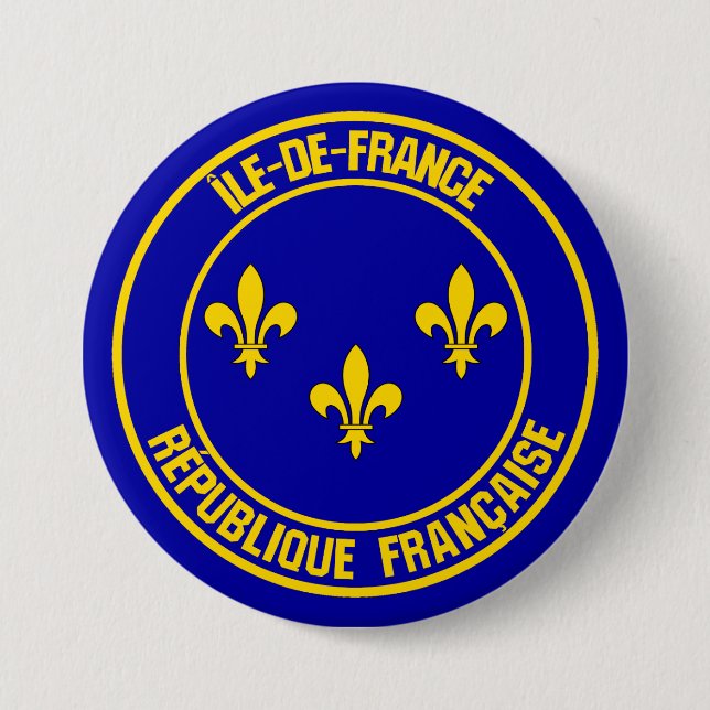 Île-de-France Round Emblem 7.5 Cm Round Badge (Front)